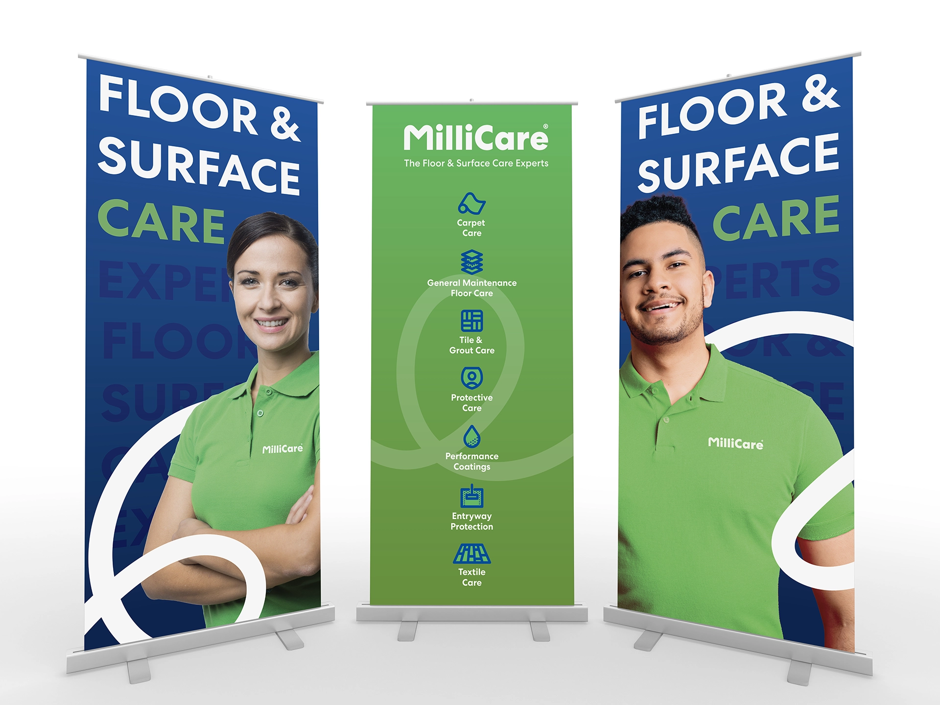 Millicare Pull Down Banners